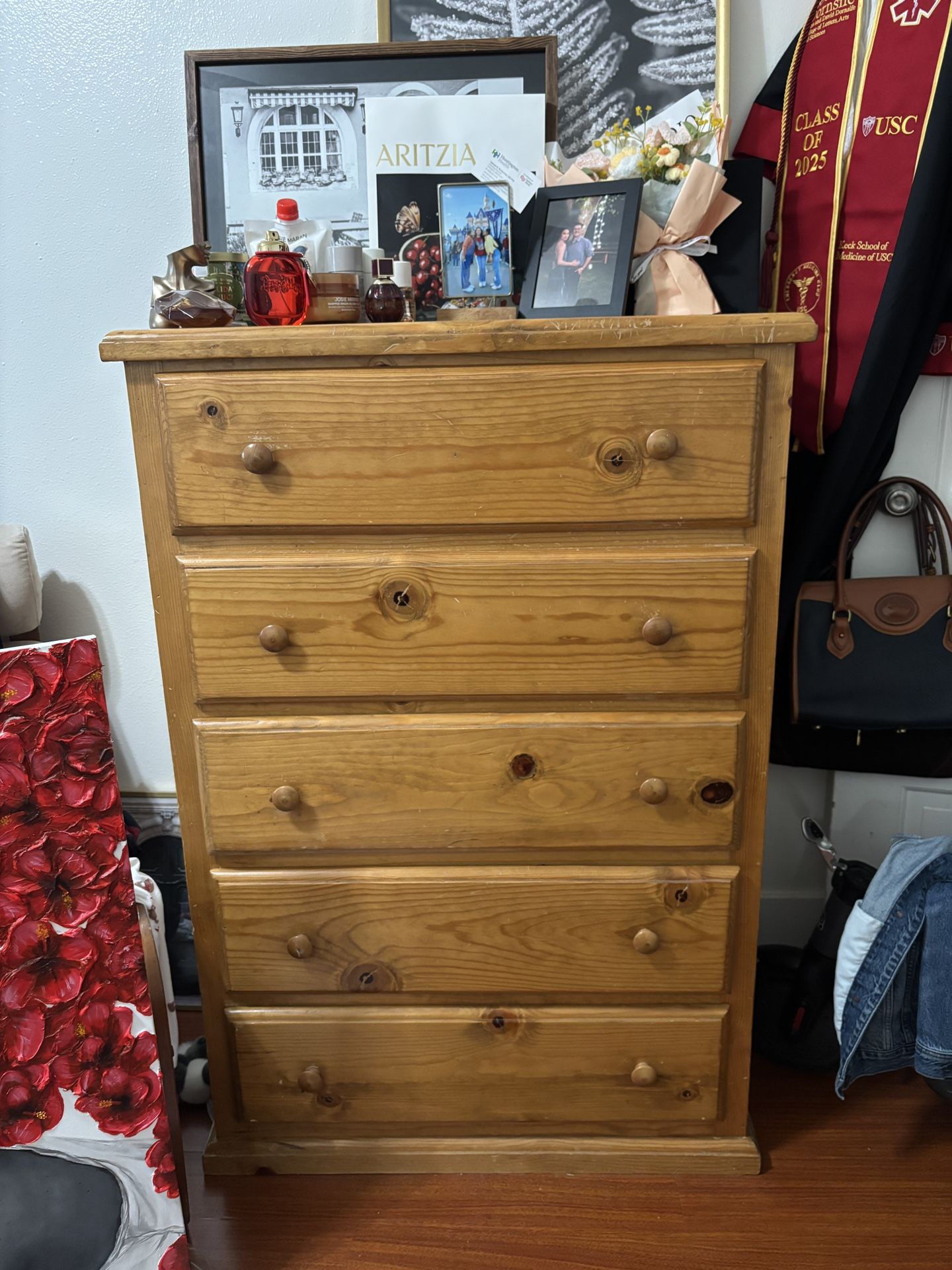 Real wood dresser