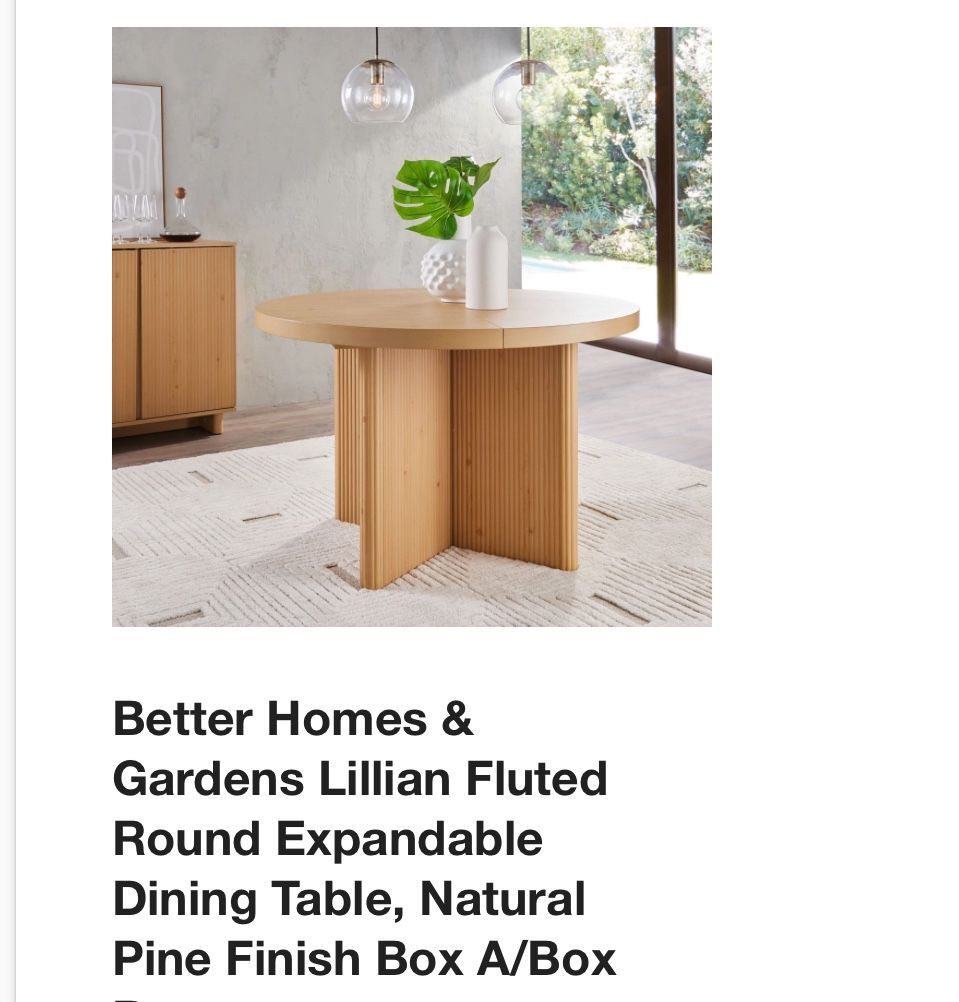 New In A Box Better Homes & Garden Expandable Dining Table