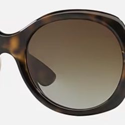 Oversized RayBan Sunglasses Polished Light Havana RB4191 tortoise round glasses