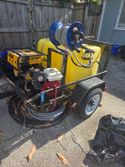 Pressure cleaning trailer