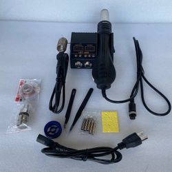 Rework Soldering Station - Adjustable Heat Gun And Soldering Gun