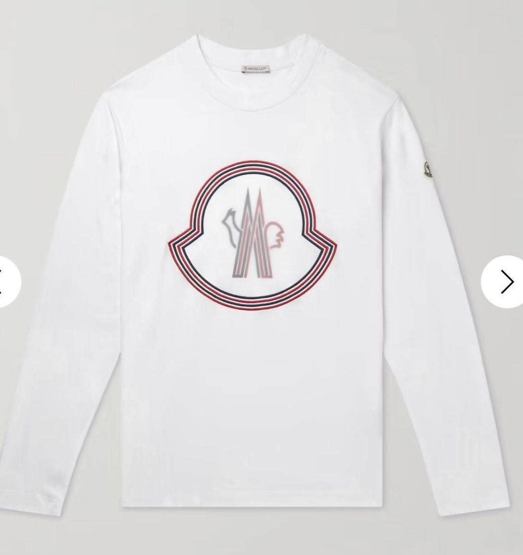 MONCLER Logo-Detailed Ripstop-Trimmed Cotton-Jersey T-Shirt Authentic New Size XL