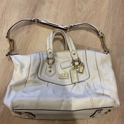 Coach Handbag Purse Shoulder Bag White