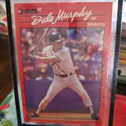 Dale Murphy Variation '90 Donruss No Dot Behind Inc Baseball Card 