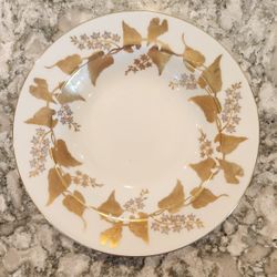 Vintage Wedgewood Buxton Gold Trim Soup Bowl, 8"