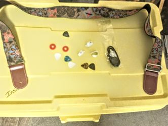 Guitar Strap New Unused, Picks, And Accessories. Thanks