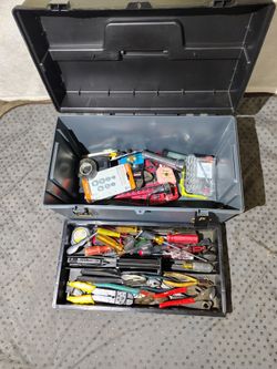 Master mechanic tool box with tools