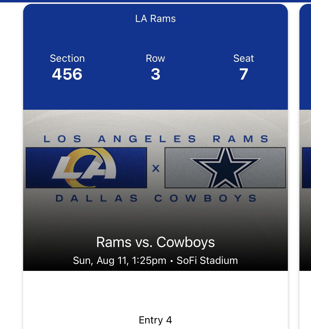 Los Angeles Rams Vs Dallas Cowboys 8/11