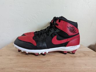Nike Air Jordan 1 Mid TD Cleats Bred Football AR5604-061  display picture 2