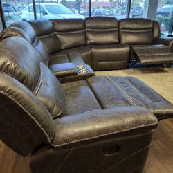 New Sectional Sofa With Two Recliners