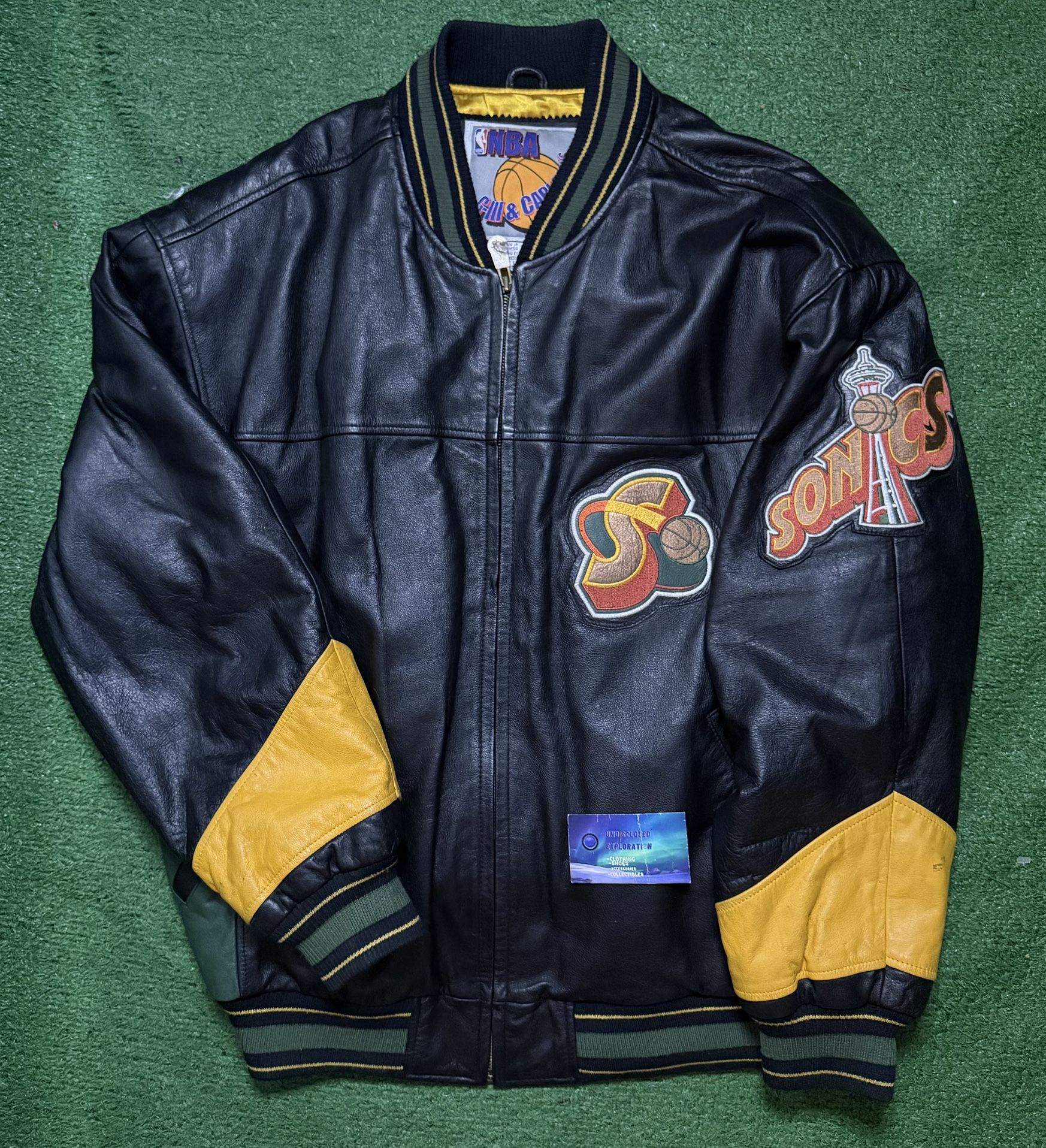 Vintage Seattle SuperSonics Leather Jacket X-Large