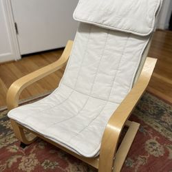 IKEA POÄNG Children's Armchair/Rocker, Birch Veneer w/Chair Cover and Cushion