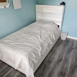 White Storage Twin Bed