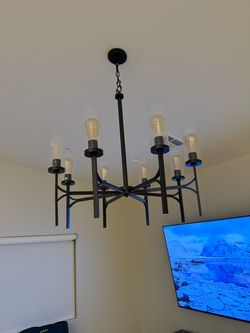 Chandelier, Black, Modern