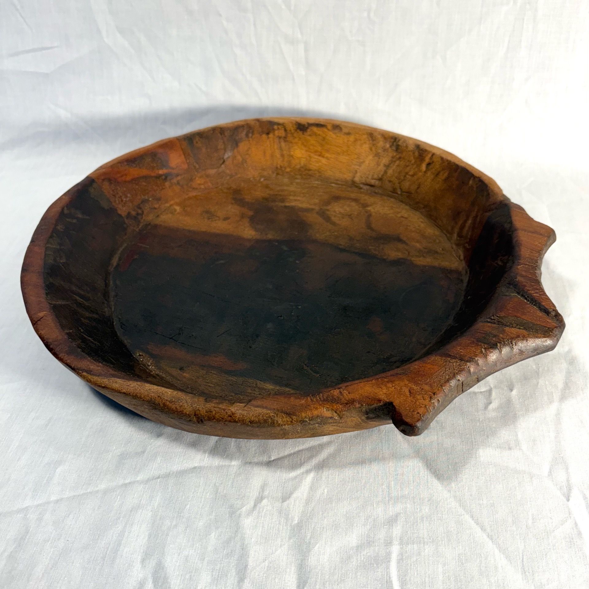 Rustic Wooden Kneading Bowl