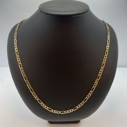 14K GOLD S FIGARO CHAIN. NEW.