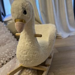 New Rocking Wooden swan 