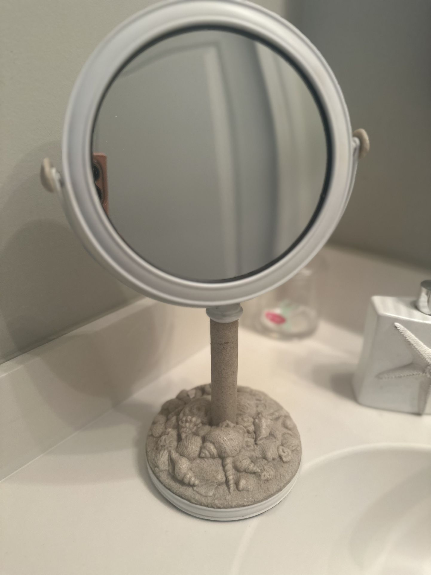 Coastal Themed Mirror w/ Magnifying Side