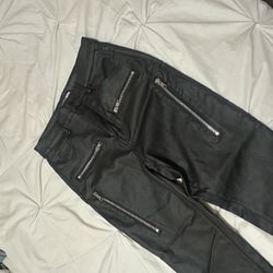 Black Faux Leather Pants