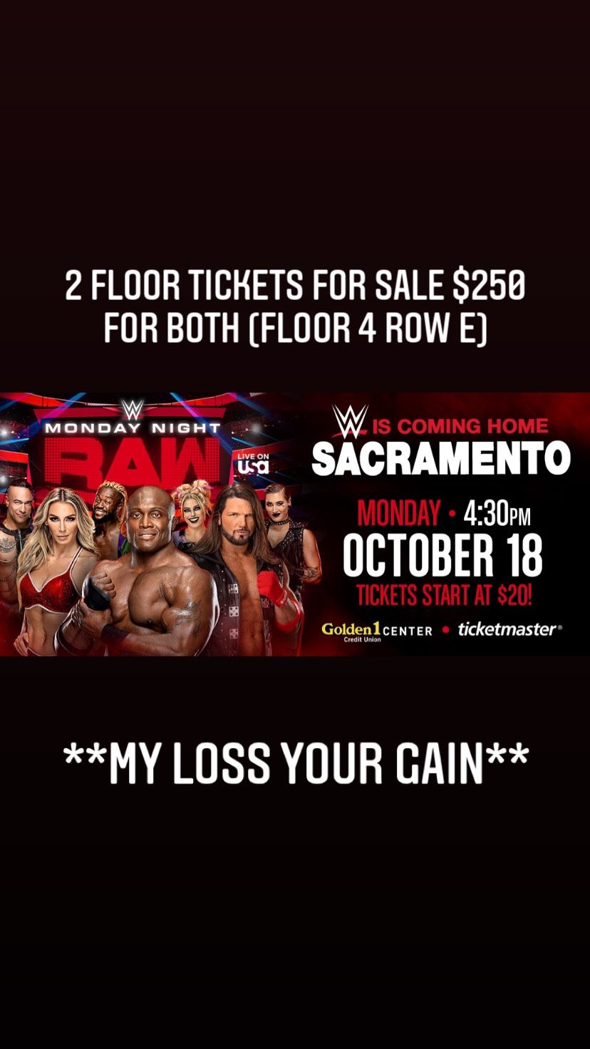 WWE Raw Tickets (Golden One Arena) 