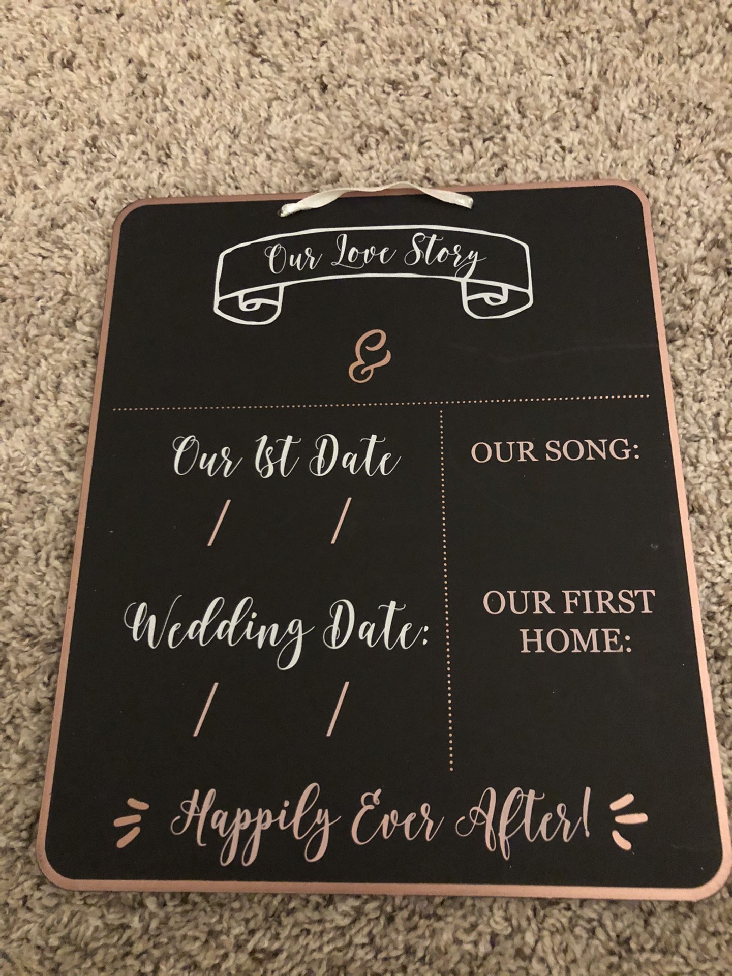 Wedding Chalk Board - Our Love Story