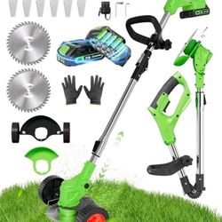 Cordless Weed Wacker, 3-in-1 stringless Weed Wacker, Foldable 2.0Ah Battery