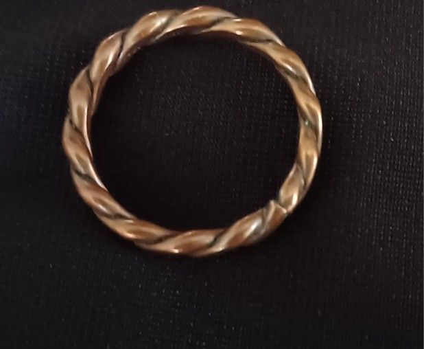 Copper Braided Ring Sz 9