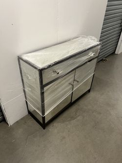 Mirrored Side Cabinet Tv Cabinet Very Nice Broken Corner 