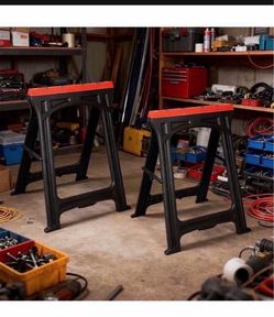 New 1 Pair Foldable Sawhorses 700 lb Weight Capacity Saw horse 15
