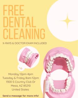 Free Dental Cleanings//Limpieza Dental Gratis