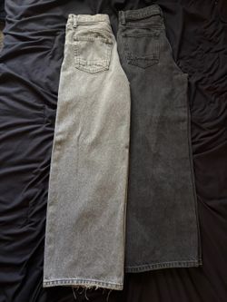 PacSun Extreme Baggy Jeans – Black & Light Wash Denim