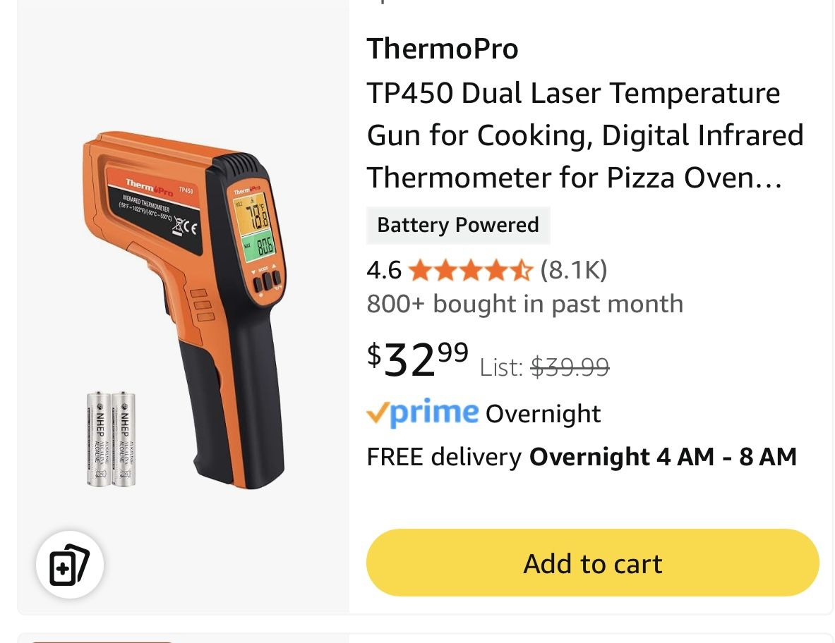Thermo pro Dual Laser IR Thermometer