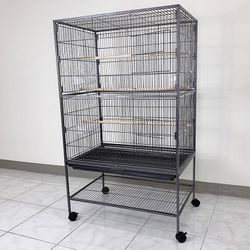 (NEW) $100 Large 52” Bird Cage for Parakeet Parrot Cockatiel Canary Finch Lovebird, Size 31x19x52” 