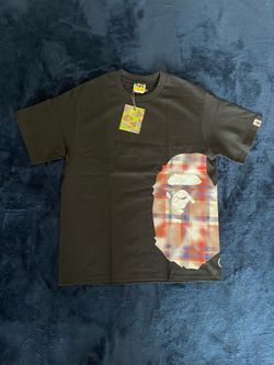 BAPE Ape Head Plaid Graphic T-Shirt Black