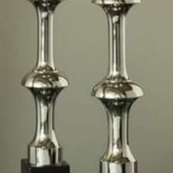 Solid Nickel Candle Holders