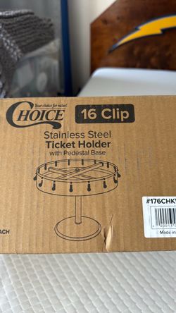 Ticket holder stainless steel 18” 16 Clip