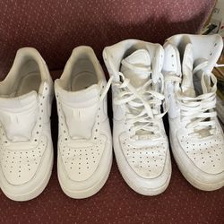 Nike Air Force high top and low top size 9 1/2