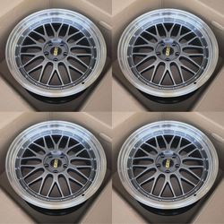 New Set 18 Inch BBS LM Style Wheels Rims 18x8 +33 18x9 +30 (5x120) (5x114.3)