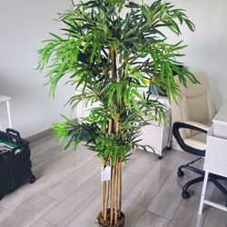 5-Feet Artificial Bamboo Silk Tree Green Indoor Outdoor Home Decorative Planter


