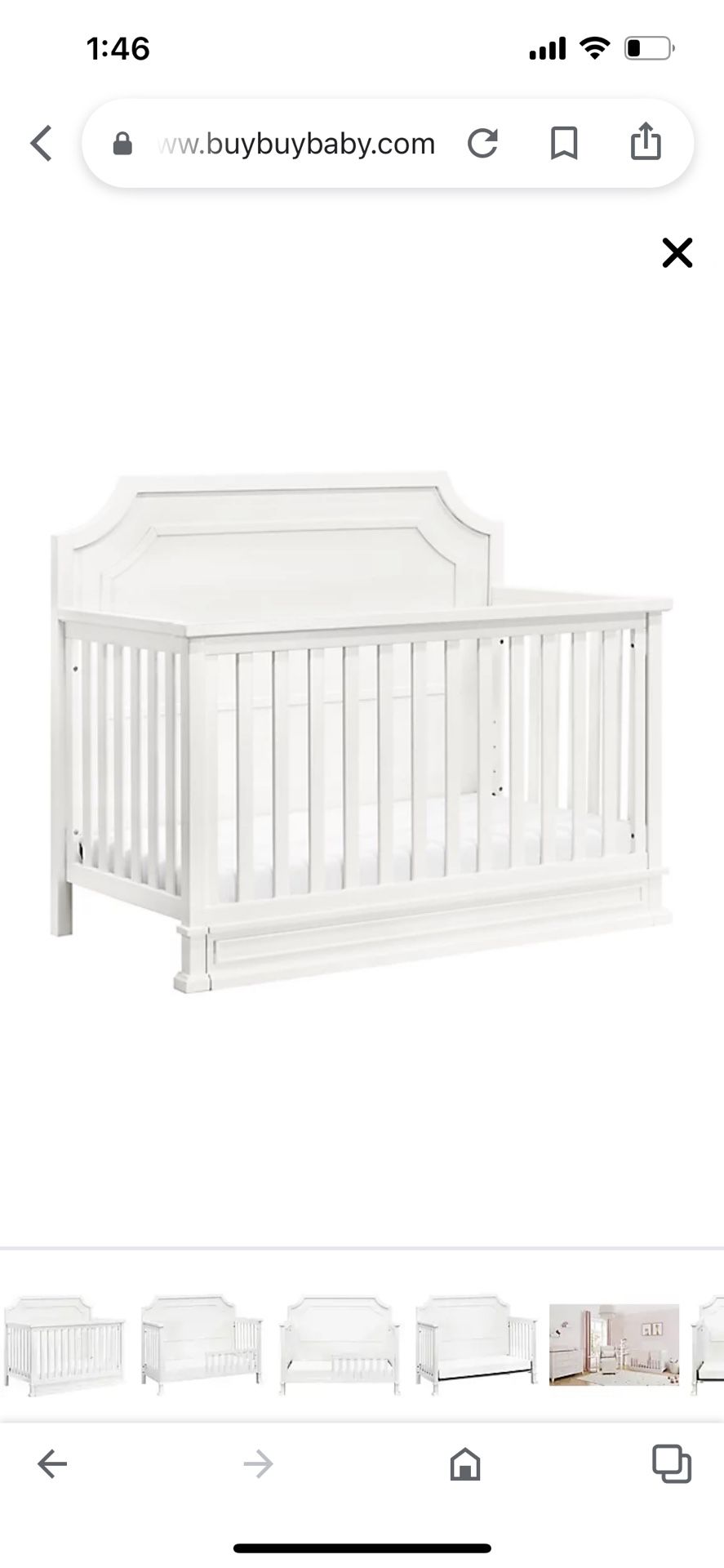 White Convertible Crib 