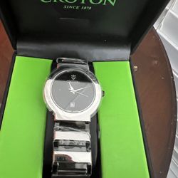 New  Croton Men's Watch CN307185 Stainless Steel/Black