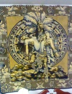 Aztec Sacrifice Tapestry