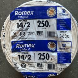 romex 14/2 250ft Brand new, other models of wires!6/3   6/2   12/3     12/2   10/2   8/3   8/2   14/3   12/2 mc