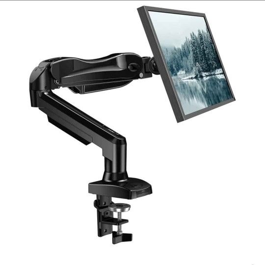 HUANUO Single Monitor Mount, 13 to 32" Gas Monitor Arm, Fits 4.4 to 19.8lbs LCD Computer Monitors