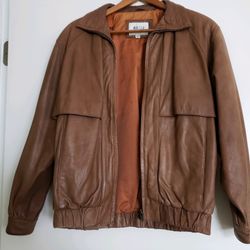 Leather bomber Jacket