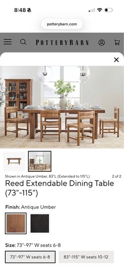 Pottery Barn Reed Dining