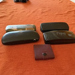 Assorted metal and plastic frames that can be worn as glasses or sunglasses used