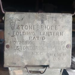 Stonebridge Folding Lantern.  Nov1906