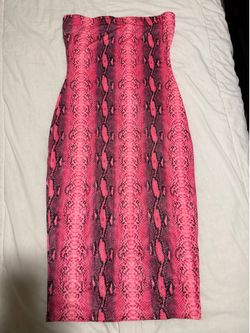 Pink snake dress