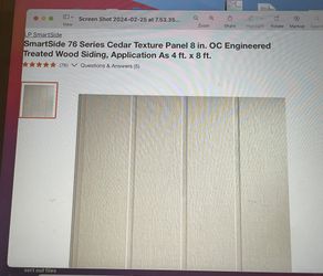 SmartSide Siding 4ftx8ft